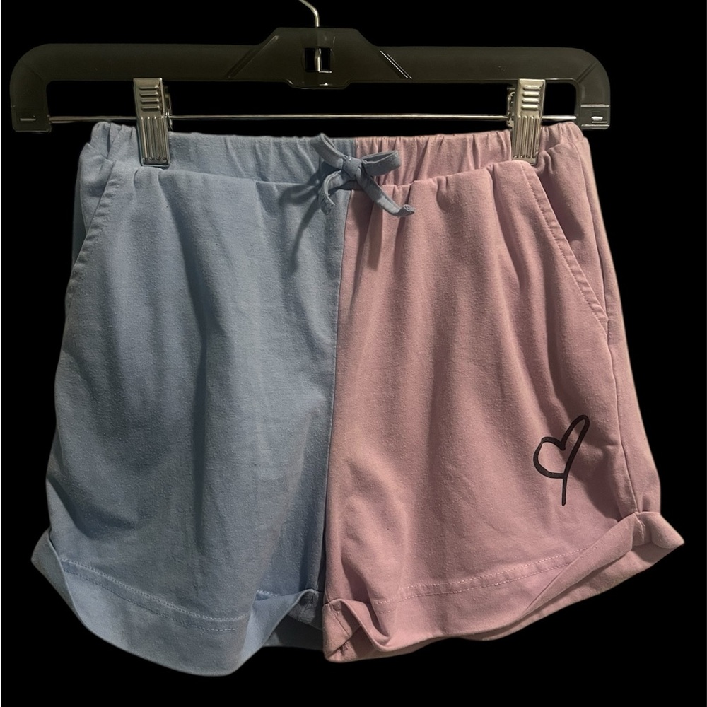 Two-Tone Blue and Pink Kid’s Shorts